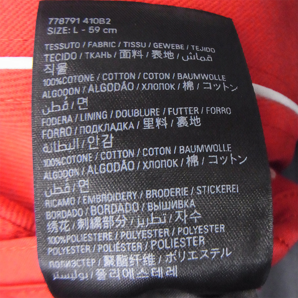 BALENCIAGA バレンシアガ 778791 410B2 青山限定 BASEBALL CAP ロゴ刺繍 クレストワッペン ベースボール キャップ 帽子 レッド系 L【極上美品】【中古】