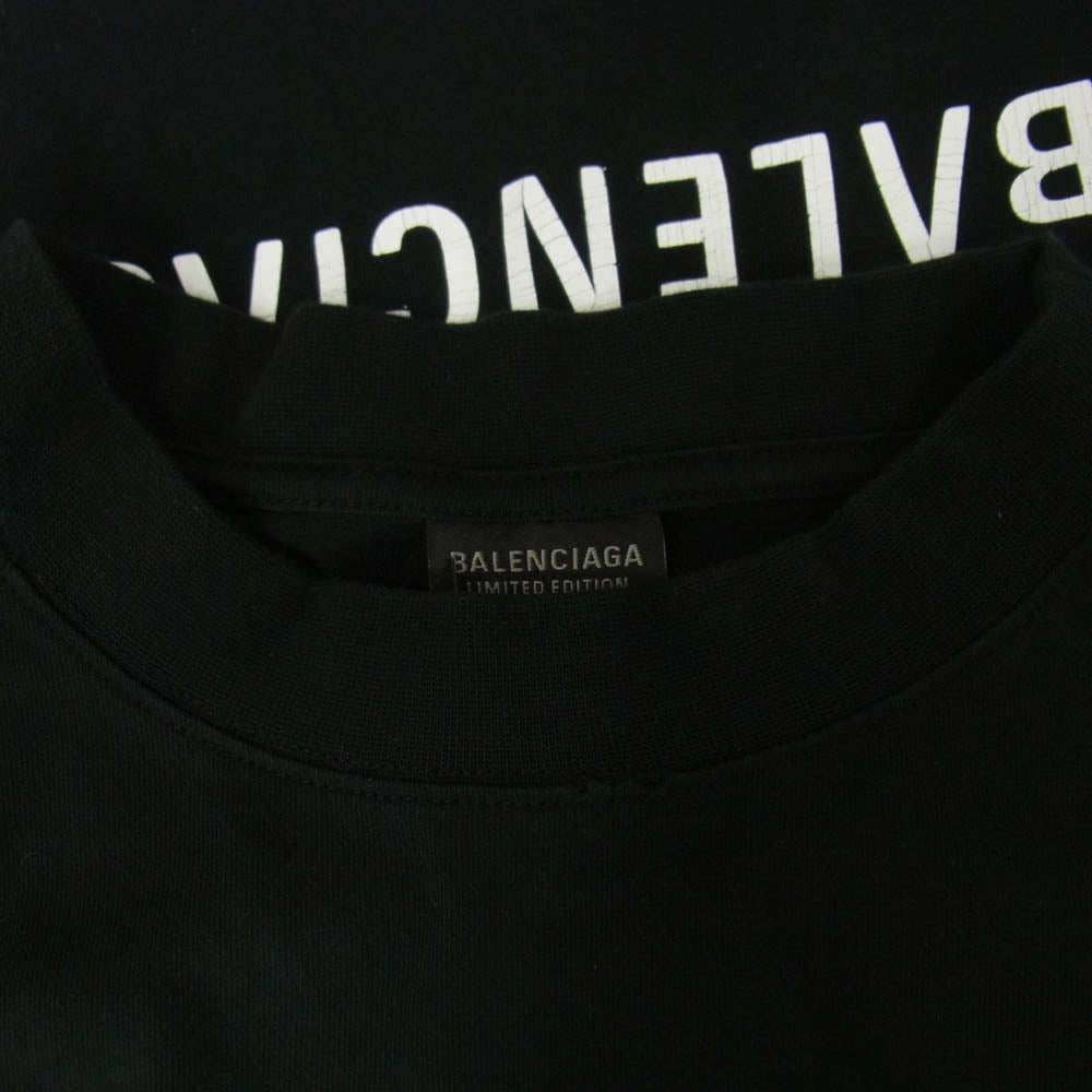 BALENCIAGA バレンシアガ 24SS 781245 TQVA1 LIMITED EDITION ARCHIVE SERIES CONNECTED リミテッドエディション アーカイブシリーズ コネクテッド プリント 長袖 Tシャツ ブラック系 S【極上美品】【中古】