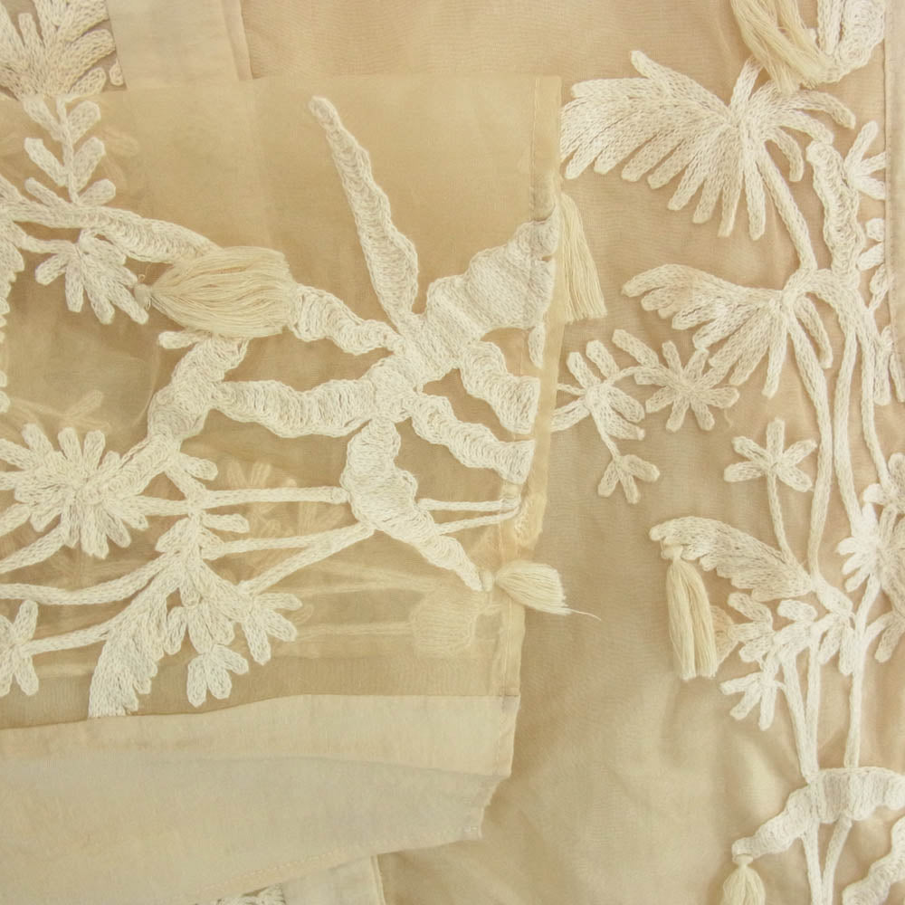 ミュラーオブヨシオクボ MLS22209SP シースルー ブランチ 長袖 シャツ ベージュ系 38【中古】