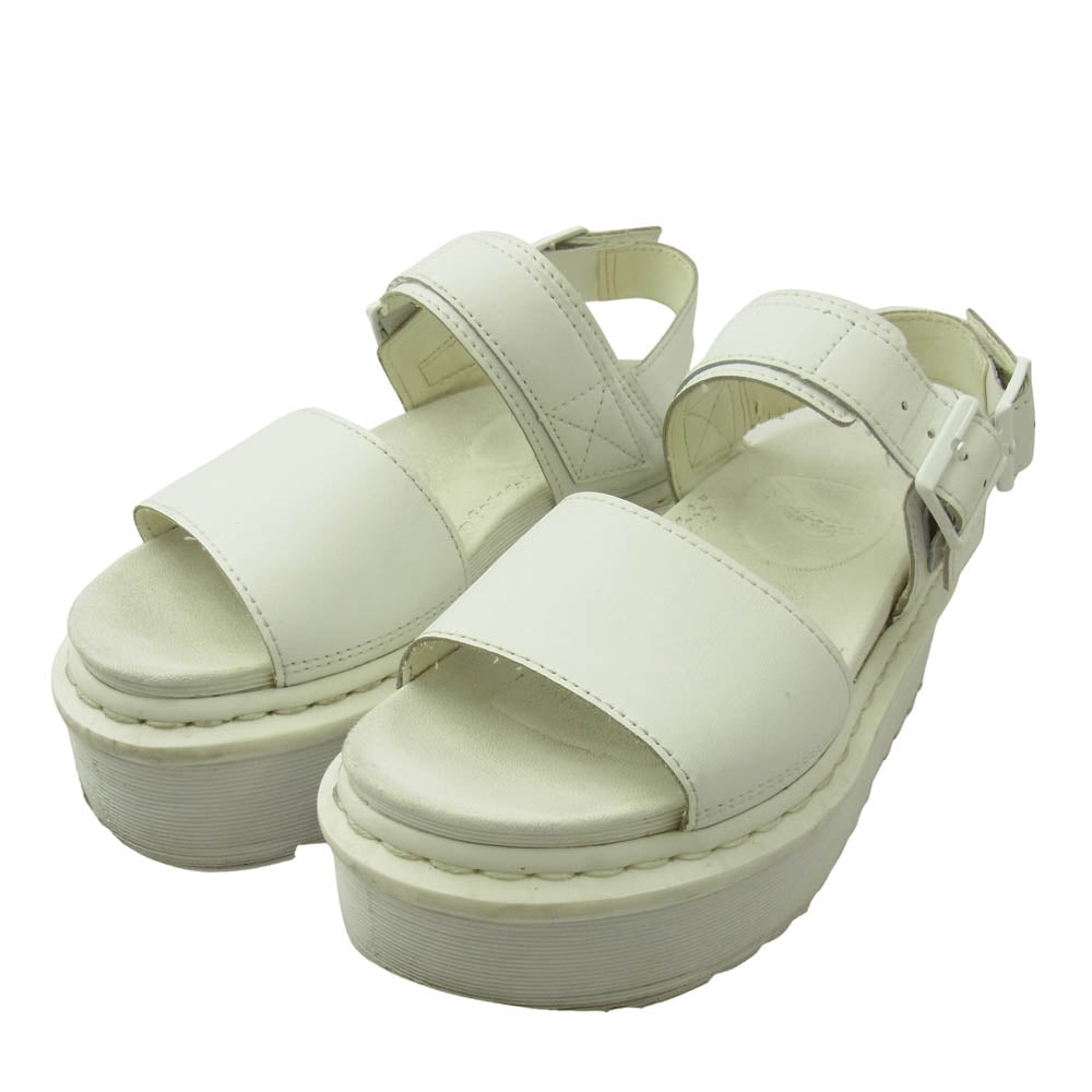 Dr.Martens ドクターマーチン AW006 VOSS QUAD SH 02 X シャークソール 厚底 レザー サンダル ホワイト系 UK3【中古】