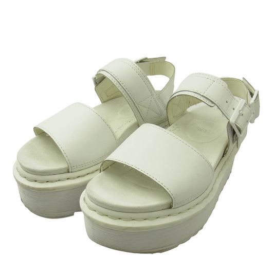 Dr.Martens ドクターマーチン AW006 VOSS QUAD SH 02 X シャークソール 厚底 レザー サンダル ホワイト系 UK3【中古】