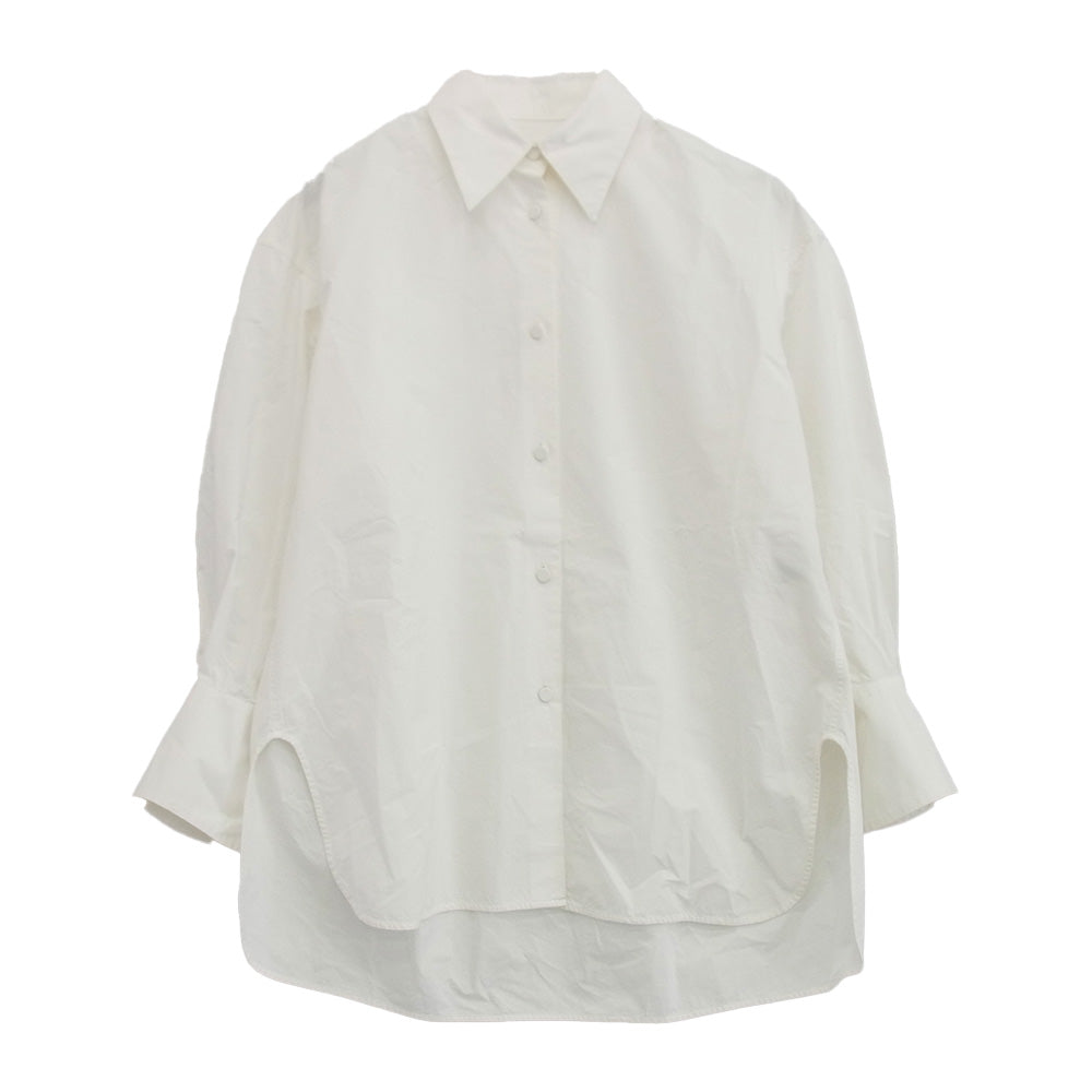マメクロゴウチ MM23PF-SH711 Nidom Cotton Oversized Shirt ニドム コットン オーバーサイズ 長袖 シャツ ホワイト系 2【中古】