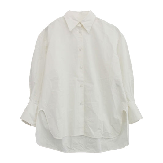 マメクロゴウチ MM23PF-SH711 Nidom Cotton Oversized Shirt ニドム コットン オーバーサイズ 長袖 シャツ ホワイト系 2【中古】