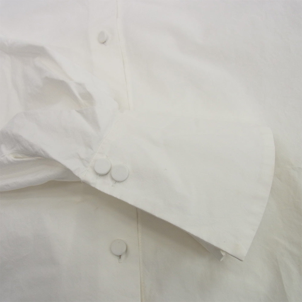 マメクロゴウチ MM23PF-SH711 Nidom Cotton Oversized Shirt ニドム コットン オーバーサイズ 長袖 シャツ ホワイト系 2【中古】