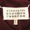 MAISON MARGIELA メゾンマルジェラ 13AW S30HA0667 四つタグ Vネック ショールカラー ニット セーター ワインレッド系 表記サイズ無【中古】