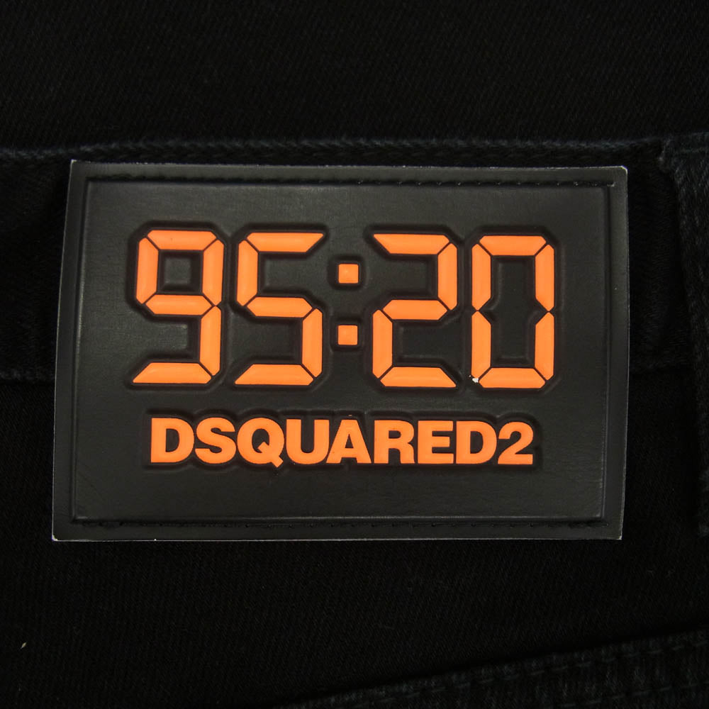 DSQUARED2 ディースクエアード S78LB0036 SKATER BLACK JEAN スケーター ブラック スリムフィット スキニー デニムパンツ ジーンズ ブラック系 46【中古】