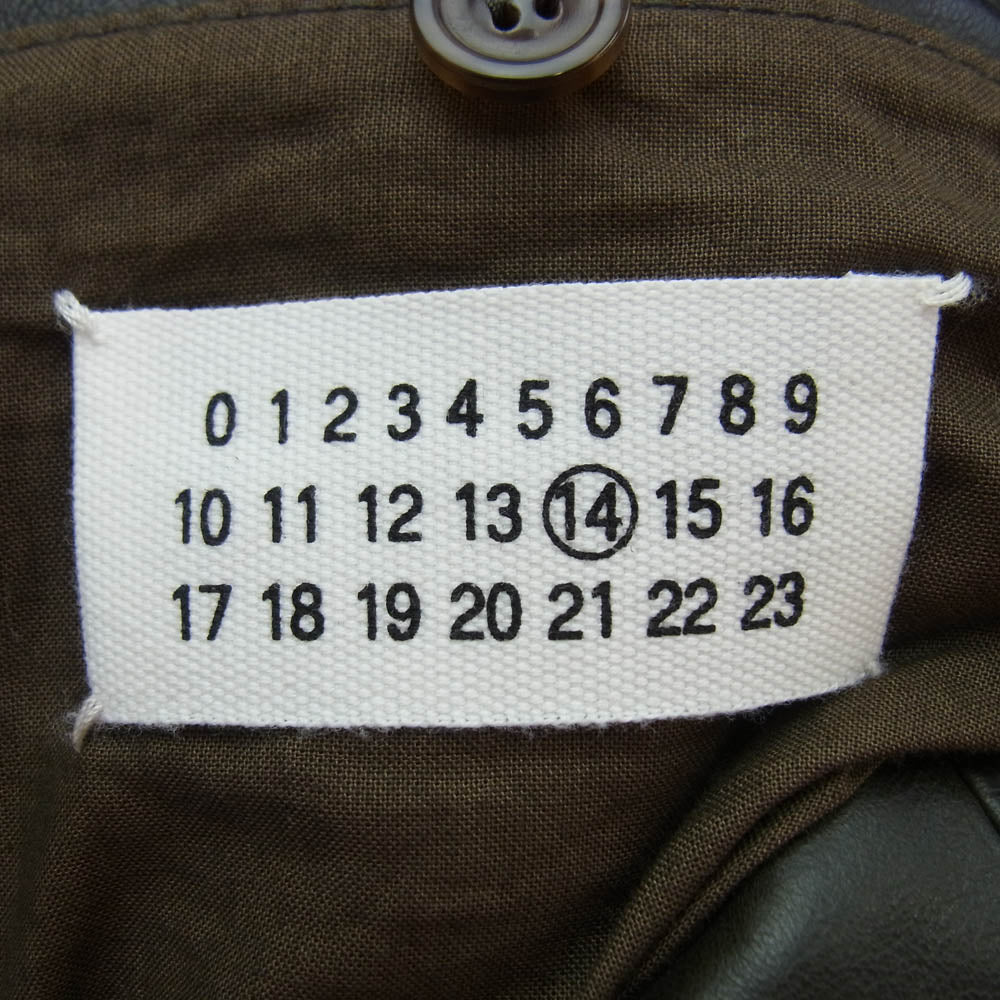 MAISON MARTIN MARGIELA メゾンマルタンマルジェラ 11AW S50AM0147 マルタン期 14ライン 八の字 レザー ライダースジャケット ブラック系 44【中古】