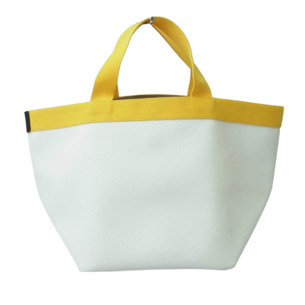 Herve Chapelier エルベ・シャプリエ 707GP リュクス 舟形 トートバッグ ブラン × ジョーヌ ホワイト系 イエロー系【美品】【中古】