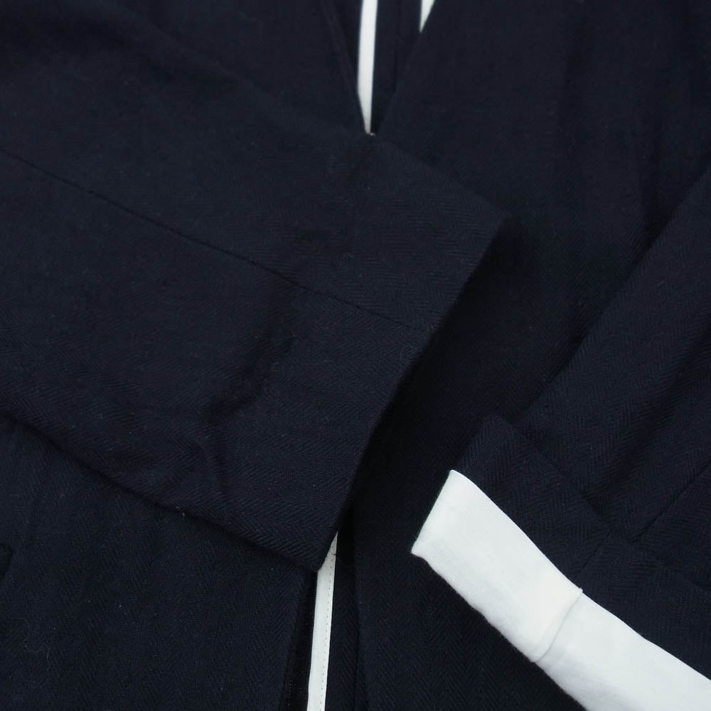 ロクビューティアンドユース ジョーゼット ノーカラージャケット ネイビー系 36【中古】