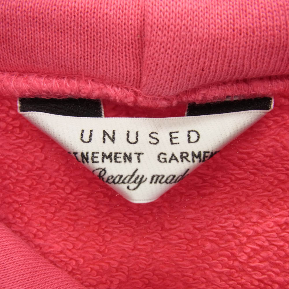 UNUSED アンユーズド Sweat Hoodie スウェット フーディ プルオーバー パーカー ピンク系 3【美品】【中古】