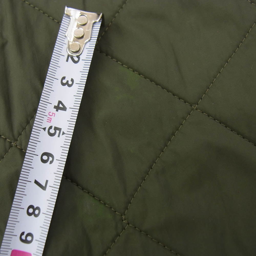 Barbour バブアー ハイネック キルティングベスト モスグリーン系 M【中古】