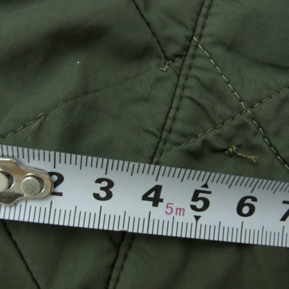 Barbour バブアー ハイネック キルティングベスト モスグリーン系 M【中古】