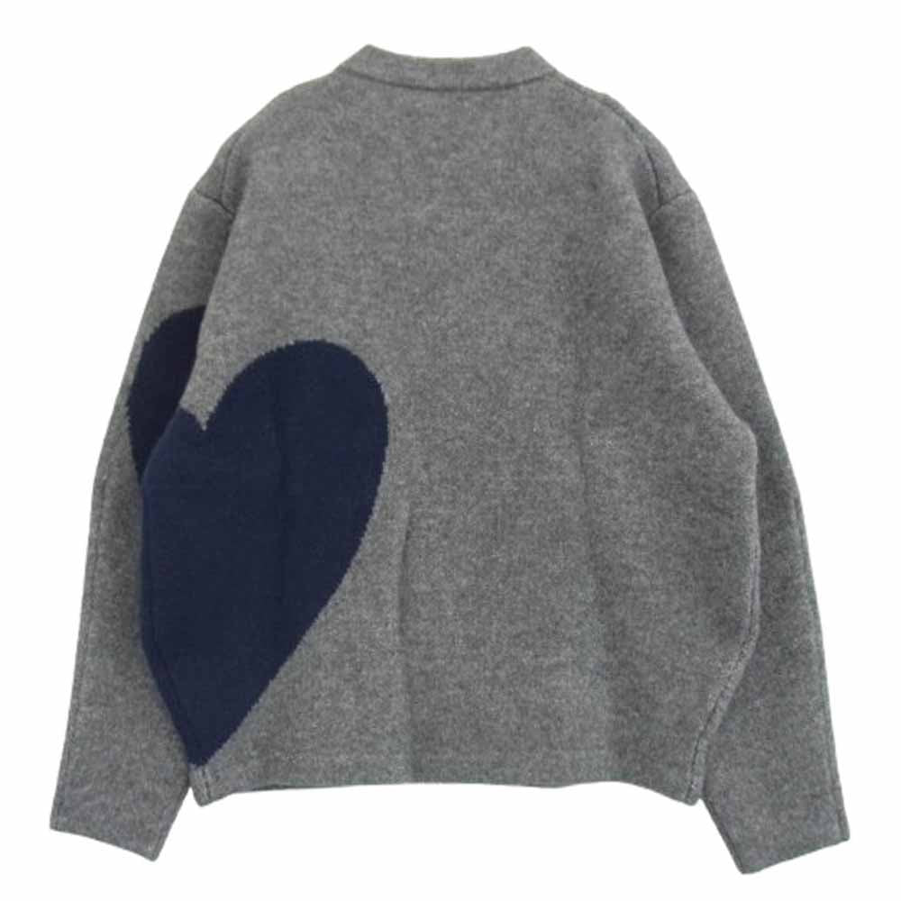 ンニット 23AW NKNIT23AW-N36 pattern knit クルーネックハートニット グレー系 ネイビー系【中古】