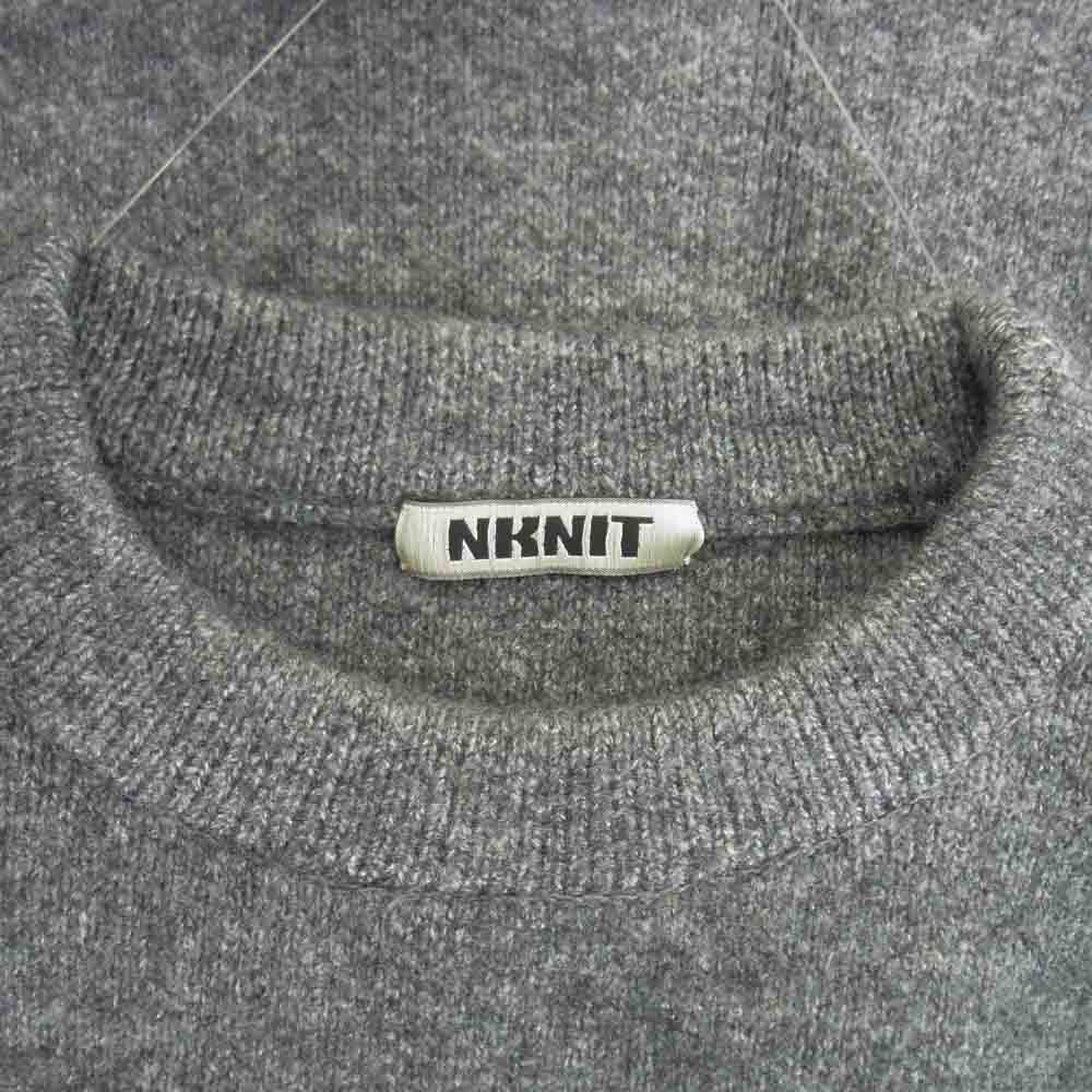ンニット 23AW NKNIT23AW-N36 pattern knit クルーネックハートニット グレー系 ネイビー系【中古】