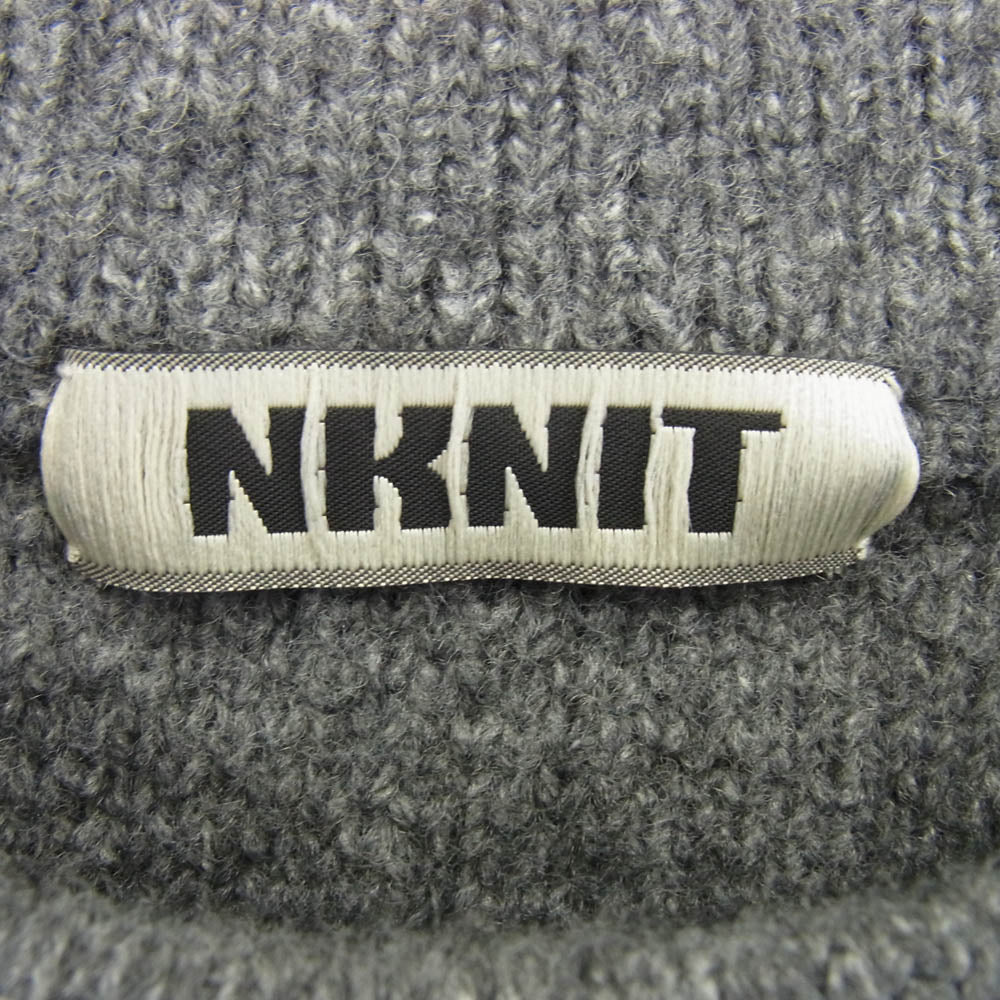 ンニット 23AW NKNIT23AW-N36 pattern knit クルーネックハートニット グレー系 ネイビー系【中古】
