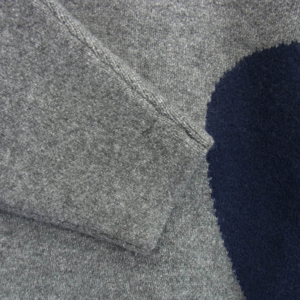 ンニット 23AW NKNIT23AW-N36 pattern knit クルーネックハートニット グレー系 ネイビー系【中古】