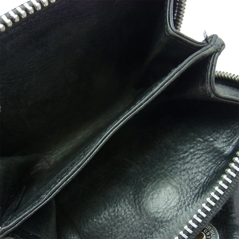 CHROME HEARTS クロムハーツ（原本無） SQ ZIP BILL スクエアジップビル レザーウォレット 財布 ブラック系【中古】