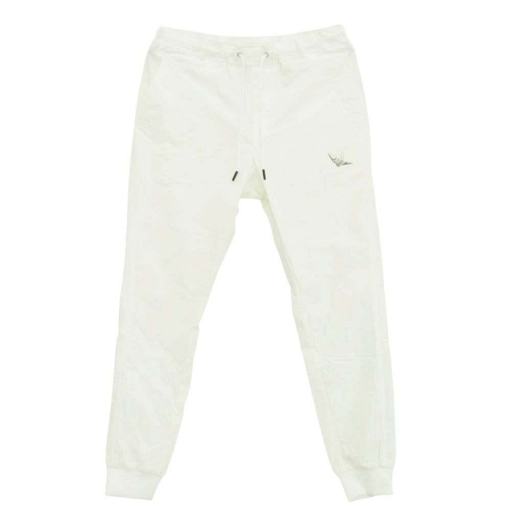 1piu1uguale3 ウノピュウノウグァーレトレ GRP141 NYU098 GOLF ゴルフ RIB PANTS ロゴプリント リブ パンツ ホワイト系 4【中古】