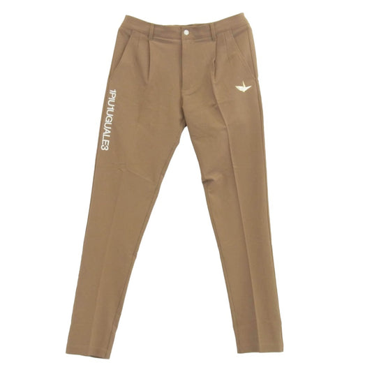 1piu1uguale3 ウノピュウノウグァーレトレ GRP166 POE521 GOLF ゴルフ STORM FLEECE TUCK PANTS ロゴ刺繍 ストレッチ タック パンツ ブラウン系 5【中古】