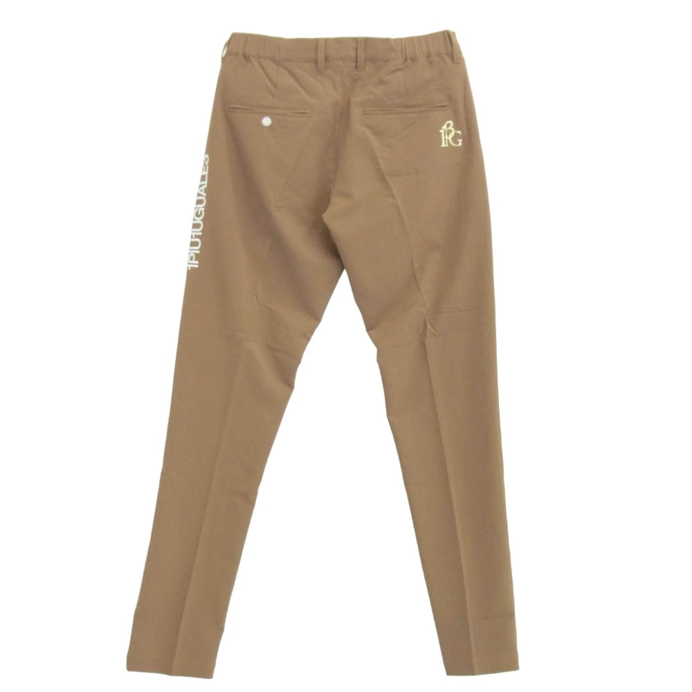 1piu1uguale3 ウノピュウノウグァーレトレ GRP166 POE521 GOLF ゴルフ STORM FLEECE TUCK PANTS ロゴ刺繍 ストレッチ タック パンツ ブラウン系 5【中古】