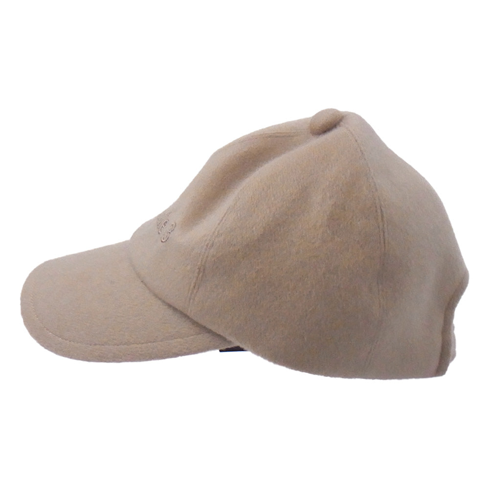 1piu1uguale3 ウノピュウノウグァーレトレ MSG011 CAS034 6PANEL CAP カシミヤ100％ 6パネル キャップ 帽子 ライトブラウン系 F【美品】【中古】
