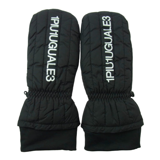 1piu1uguale3 ウノピュウノウグァーレトレ GRG284 NYU072 GOLF ゴルフ MITTENS ミトン型 手袋 グローブ ブラック系 F【美品】【中古】