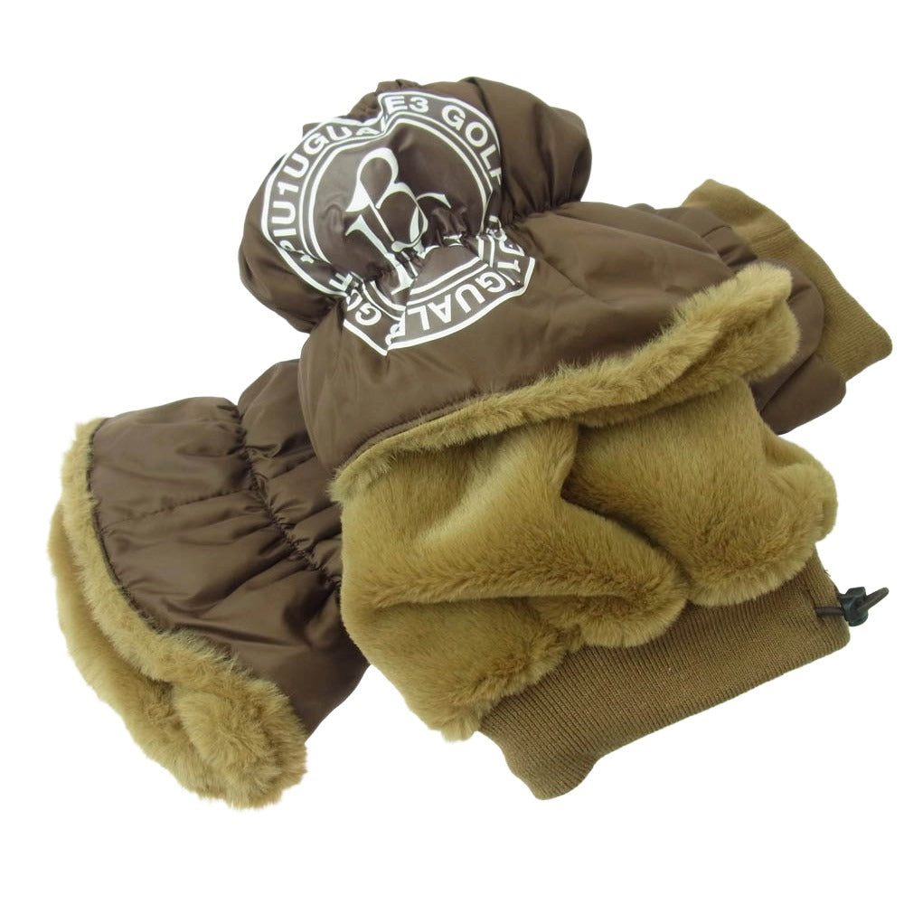 1piu1uguale3 ウノピュウノウグァーレトレ GSG007 POE440 LADIES' 113 GOLF LEG WARMER ゴルフ レッグウェア 手袋 ブラウン系 F【美品】【中古】