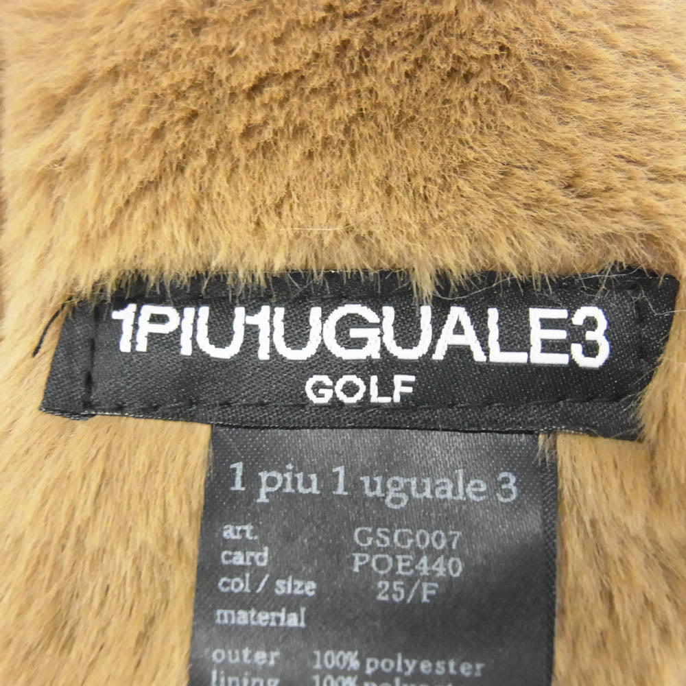 1piu1uguale3 ウノピュウノウグァーレトレ GSG007 POE440 LADIES' 113 GOLF LEG WARMER ゴルフ レッグウェア 手袋 ブラウン系 F【美品】【中古】