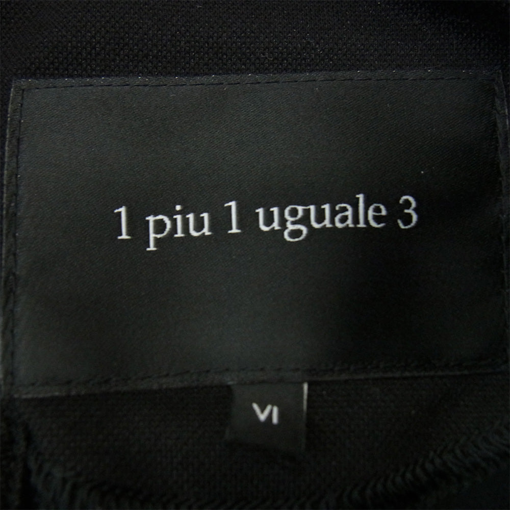1piu1uguale3 ウノピュウノウグァーレトレ ULUMJA22UP umbro アンブロ S/S POLO ロゴ刺繍 Wネーム 半袖 ポロシャツ ブラック系 O【美品】【中古】
