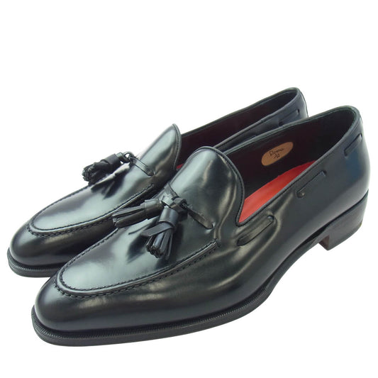 1piu1uguale3 ウノピュウノウグァーレトレ イタリア製 Roma レザー タッセル ローファー ブラック系 42【極上美品】【中古】