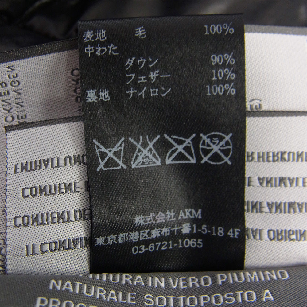 1piu1uguale3 ウノピュウノウグァーレトレ MRC040 WOL050 DUVETICA デュベティカ STORM SYSTEM CHESTER COAT ダウン チェスターコート ブラック系 V【中古】