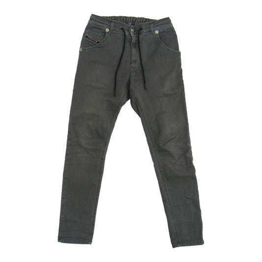 DIESEL ディーゼル KROOLEY-E-NE イージー ストレッチ ブラックデニム パンツ グレー系 28【中古】