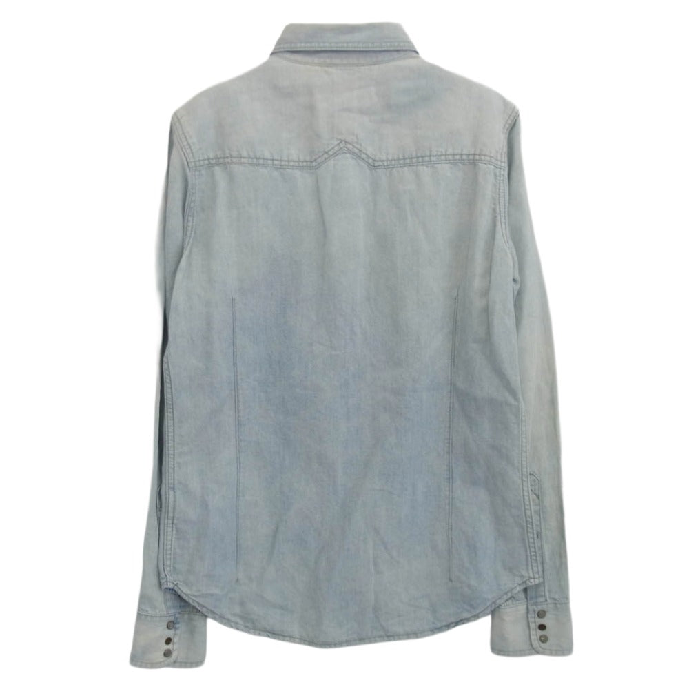 DIESEL ディーゼル デニム ウエスタン シャツ ライトブルー系 M【中古】