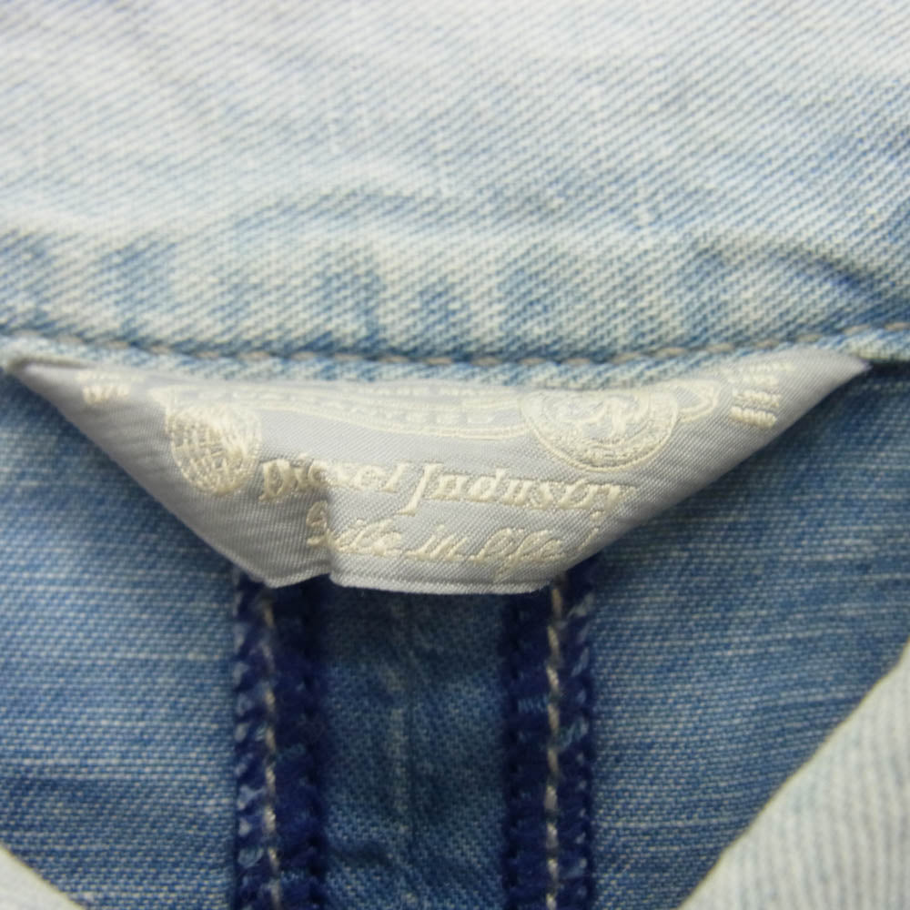 DIESEL ディーゼル デニム ウエスタン シャツ ライトブルー系 M【中古】