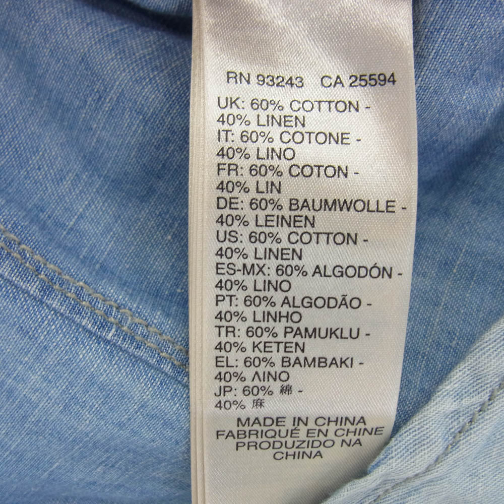 DIESEL ディーゼル デニム ウエスタン シャツ ライトブルー系 M【中古】