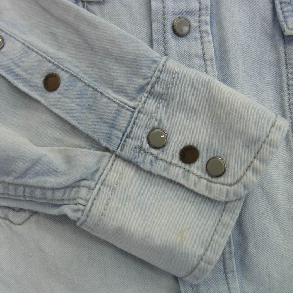DIESEL ディーゼル デニム ウエスタン シャツ ライトブルー系 M【中古】