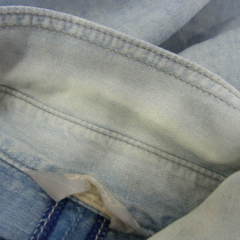 DIESEL ディーゼル デニム ウエスタン シャツ ライトブルー系 M【中古】