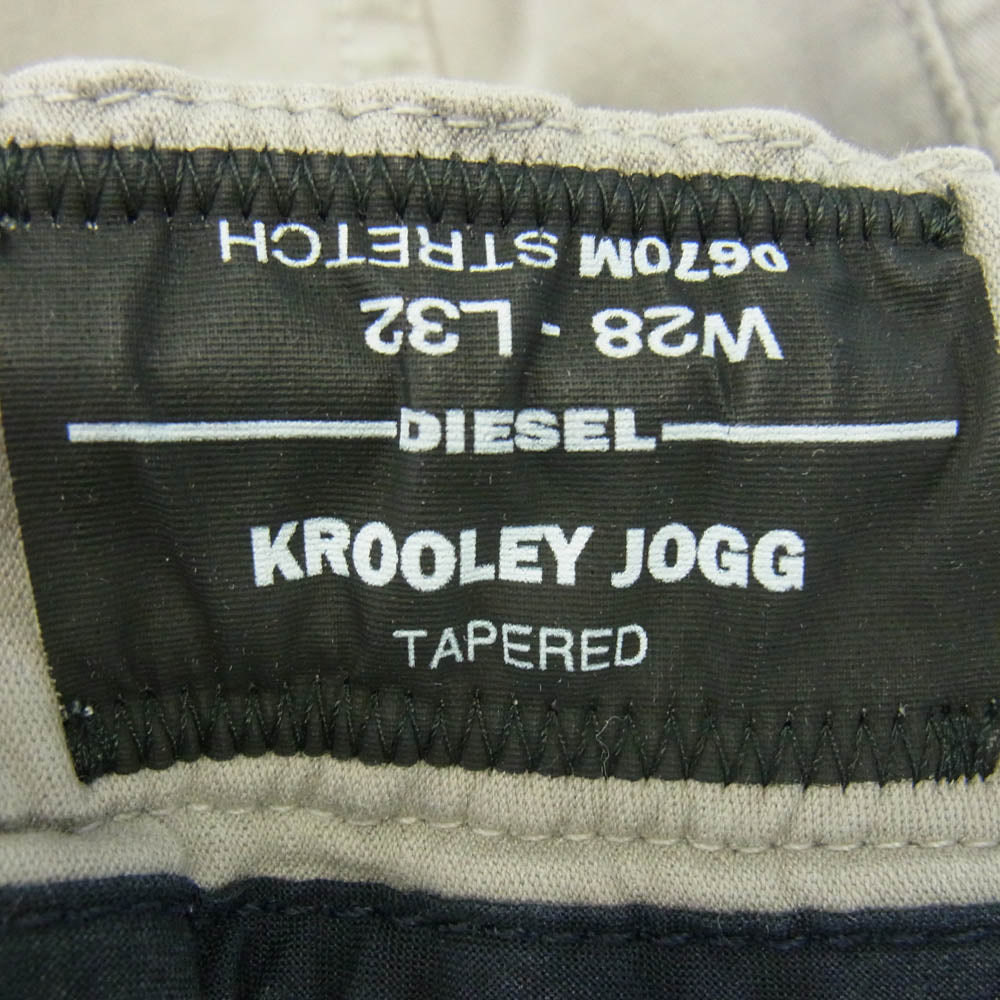 DIESEL ディーゼル krooley jogg ジョグ ジーンズ ストレッチ パンツ グレー系 W-28 L-32【中古】