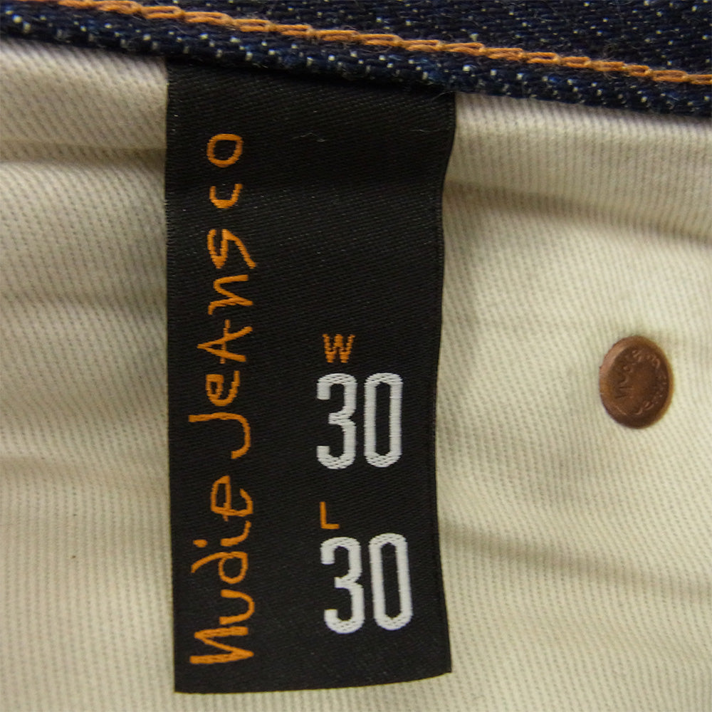 Nudie Jeans ヌーディージーンズ Steady Eddie II ステディーエディーツー レギュラー テーパード ジーンズ デニム パンツ インディゴブルー系 W30【美品】【中古】