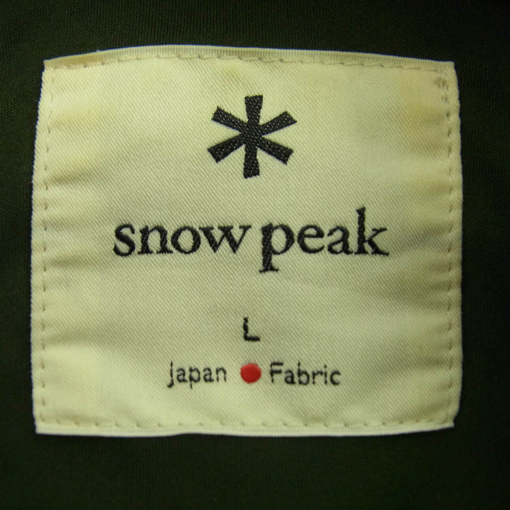 snowpeak スノーピーク SW-20AU004 Flexible Insulated TunicPullover 中綿 チュニック プルオーバー ジャケット オリーブ系 カーキ系 L【中古】