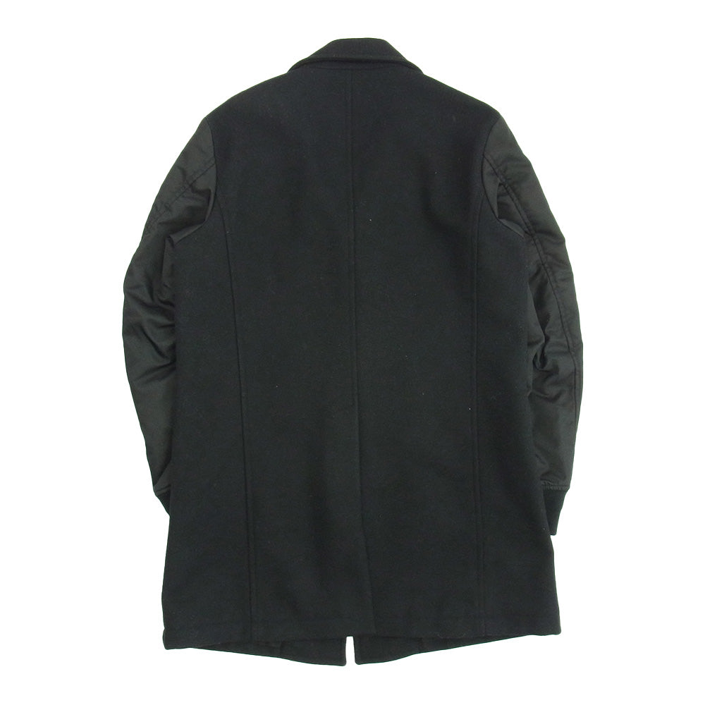 DIESEL ディーゼル 袖ナイロン切替 チェスター コート ブラック系 L【中古】