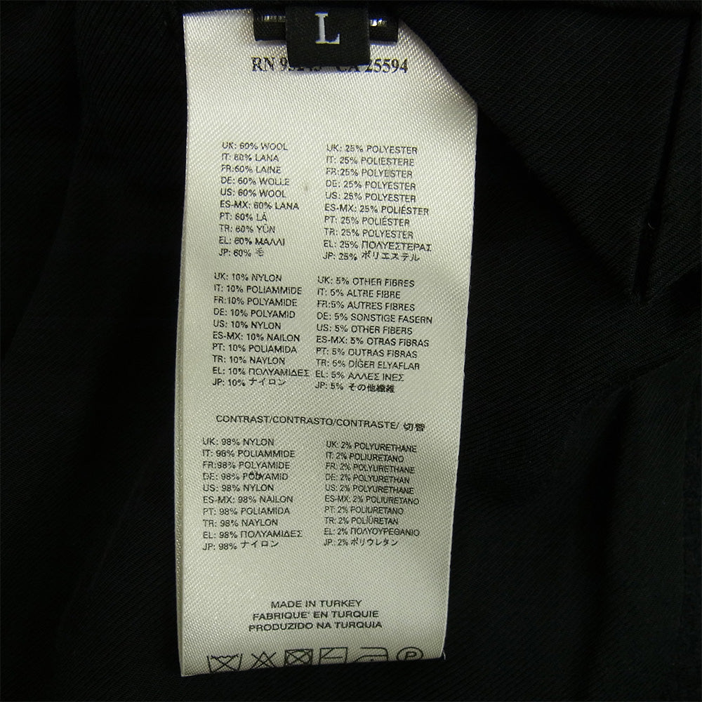 DIESEL ディーゼル 袖ナイロン切替 チェスター コート ブラック系 L【中古】