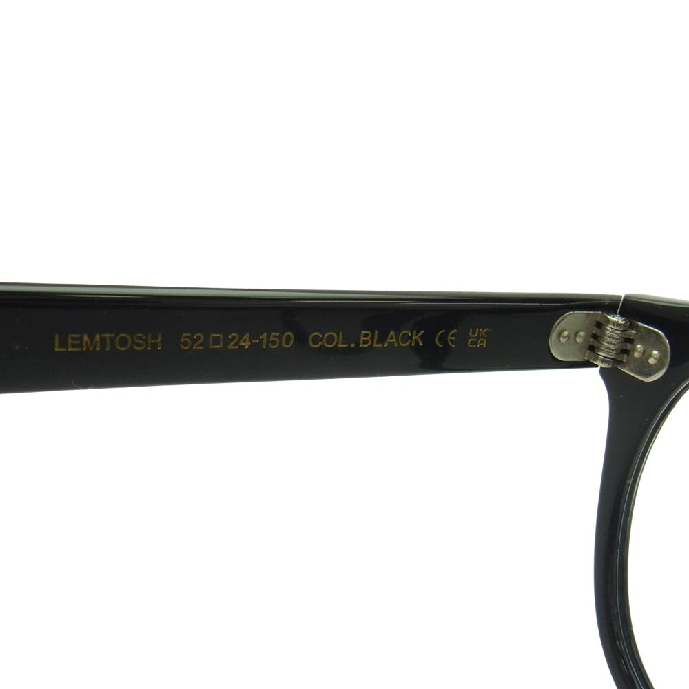 MOSCOT モスコット LEMTOSH レムトッシュ 眼鏡 アイウエア 黒系 ブラック系 52□24-150【中古】