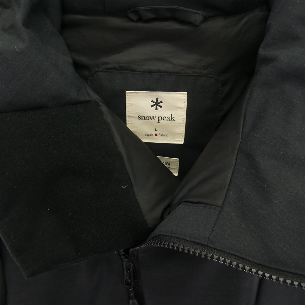 snowpeak スノーピーク NM4010SNPーDW01 ×mountain of moods MM FR Riders Down Jacket 焚火 ダウン ジャケット ダークグレー系 L【中古】