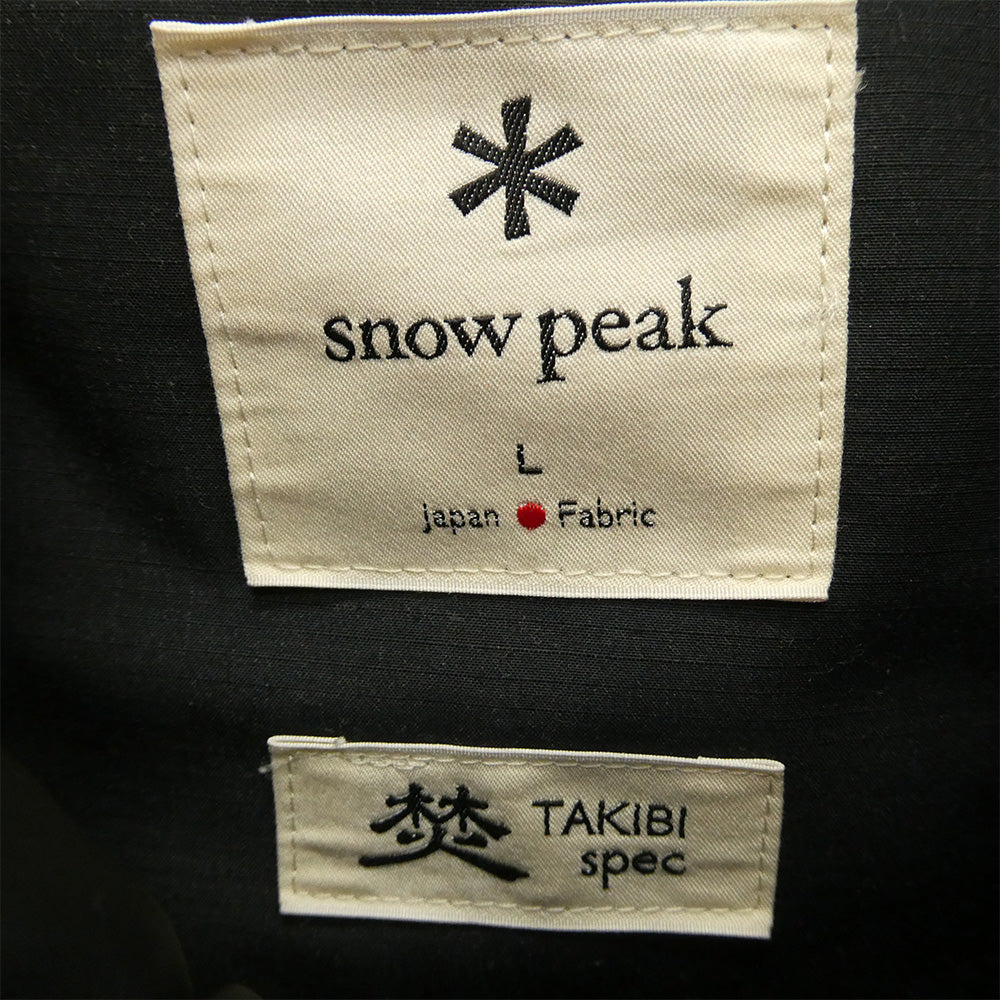 snowpeak スノーピーク NM4010SNPーDW01 ×mountain of moods MM FR Riders Down Jacket 焚火 ダウン ジャケット ダークグレー系 L【中古】