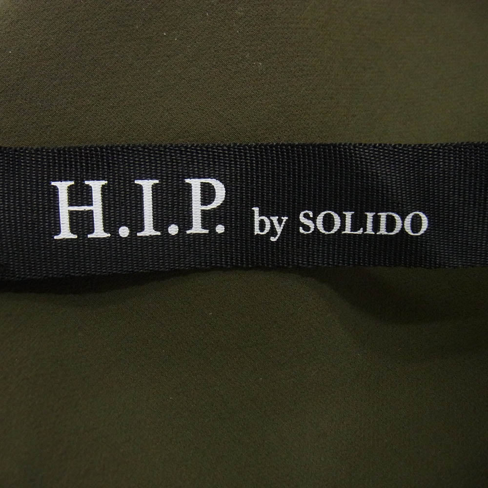 エイチアイピー バイ ソリード MSH20S5016 ウェービングベルト ロゴ ナイロン イージーパンツ ジョガーパンツ モスグリーン系 04【中古】