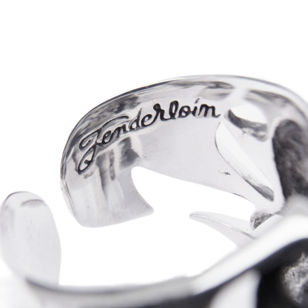 TENDERLOIN テンダーロイン 【新品仕上加工済】T-SKULL BORNEO RING ボルネオ スカル リング シルバー系 19号【美品】【中古】