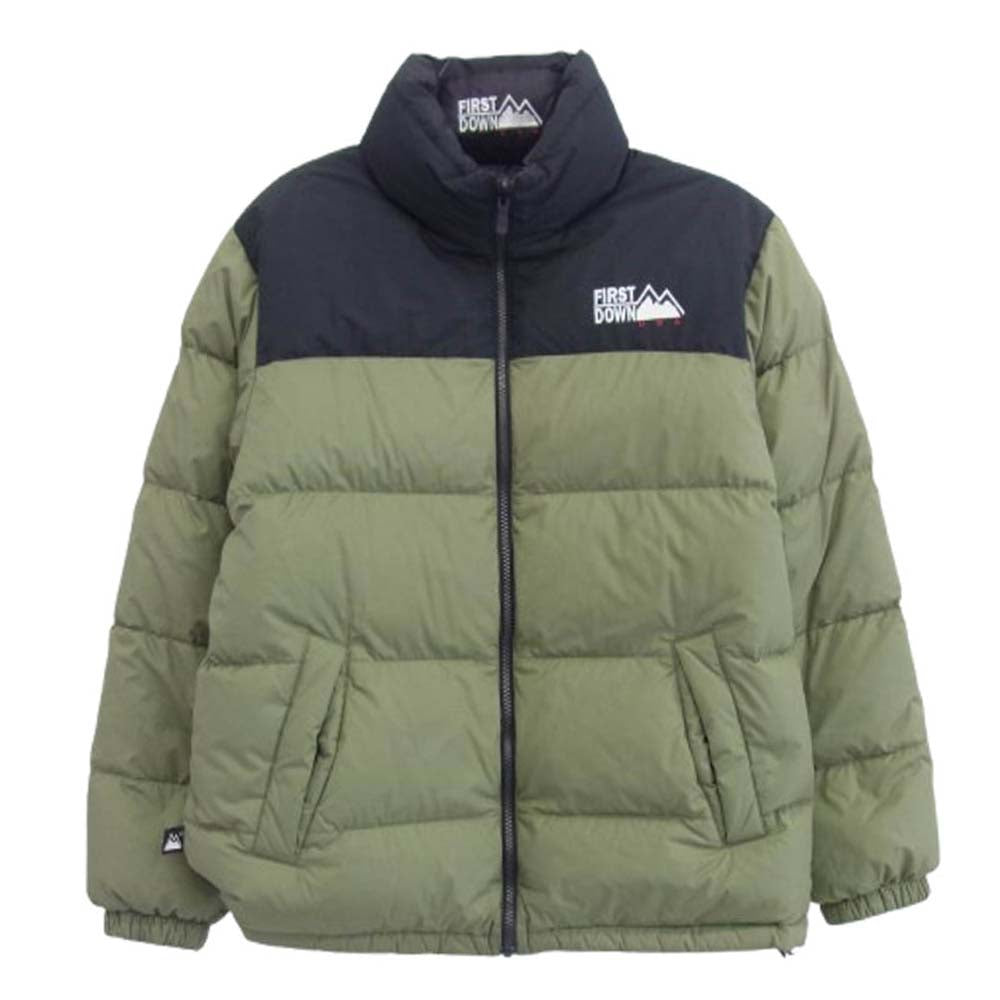 ファーストダウン 642500C リバーシブル ダウン ジャケット カーキ系 M【中古】