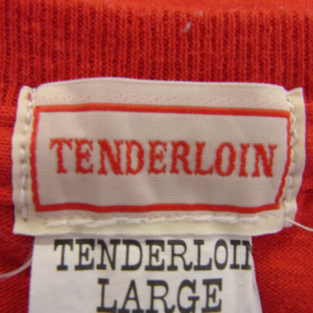 TENDERLOIN テンダーロイン 初期 両面ロゴ プリント ポケット付 半袖 Tシャツ レッド レッド系 L【中古】