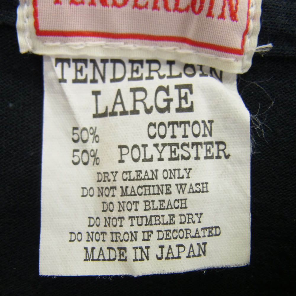 TENDERLOIN テンダーロイン 初期 両面ロゴ プリント ポケット付 半袖 Tシャツ ブラック ブラック系 L【中古】